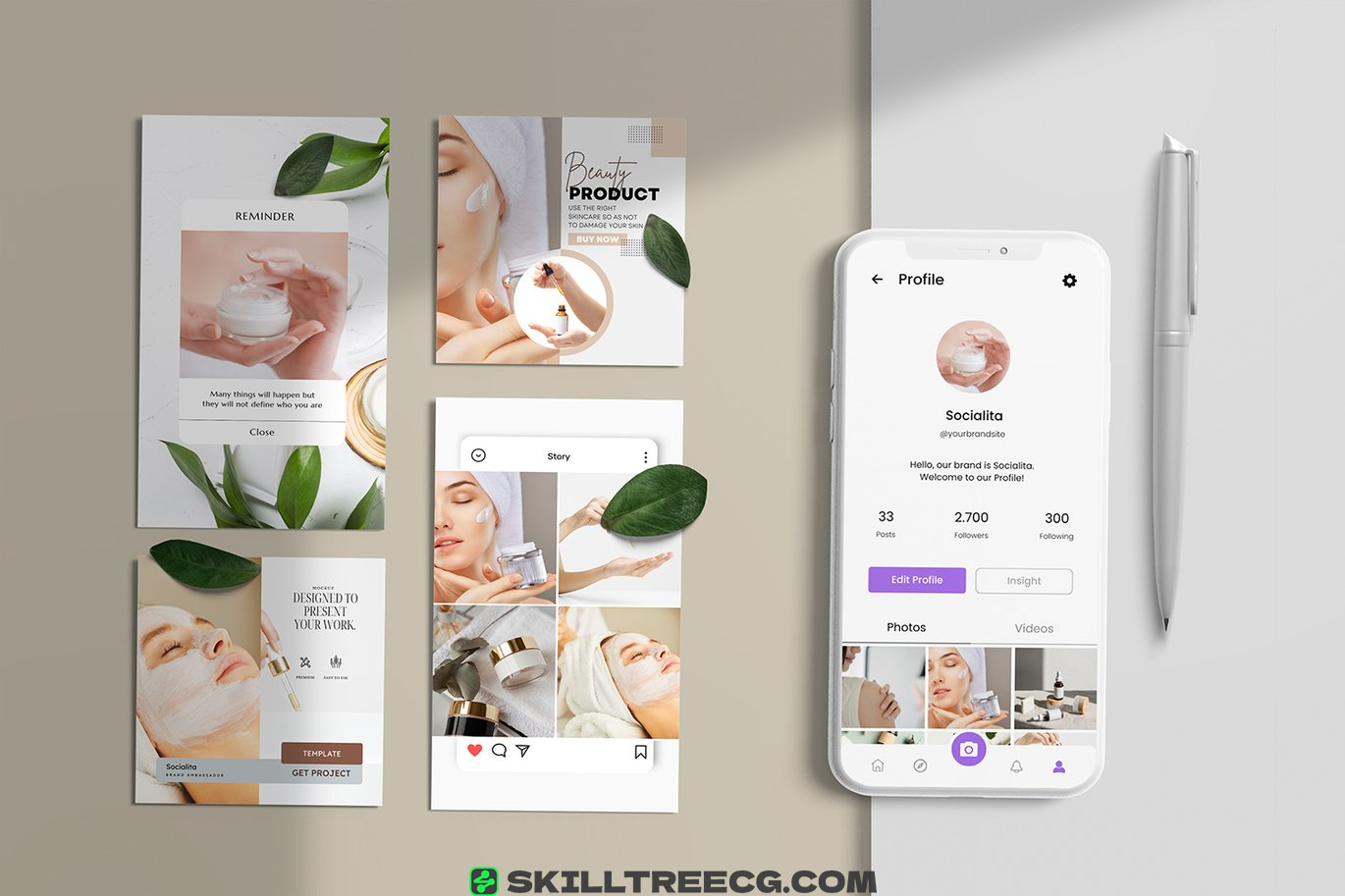 图片[5]-High Quality Social Media Mockup Set（223688）-技能树